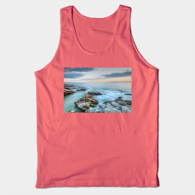 Rocky Sunset Seascape Tank Top by mcdonojj